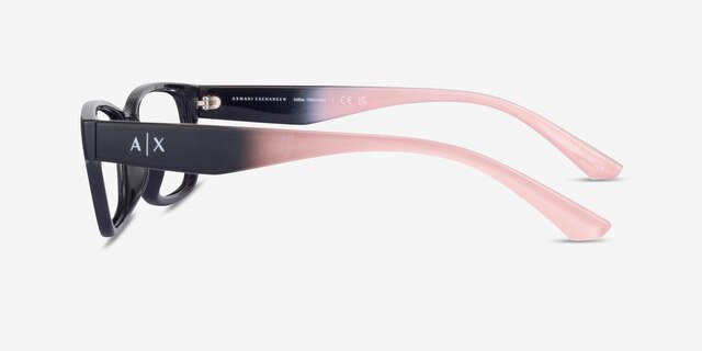 Armani Exchange AX3107U Shiny Black Eco-friendlyEyeglass Frames from EyeBuyDirect, Side View