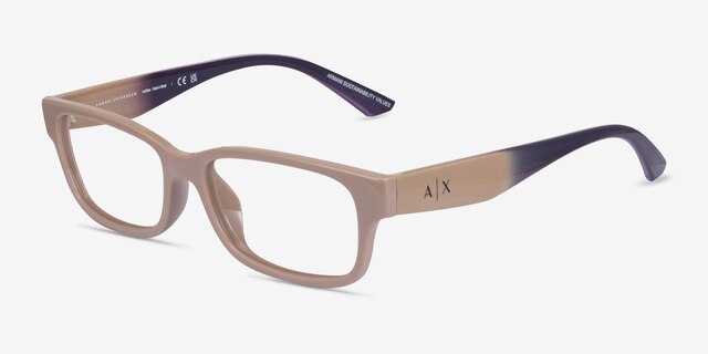 Armani Exchange AX3107U Matte Brown Eco-friendlyEyeglass Frames from EyeBuyDirect, Angle View