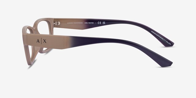 Armani Exchange AX3107U Matte Brown Eco-friendlyEyeglass Frames from EyeBuyDirect, Side View