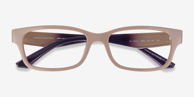 Armani Exchange AX3107U Matte Brown Eco-friendlyEyeglass Frames from EyeBuyDirect, Closed View