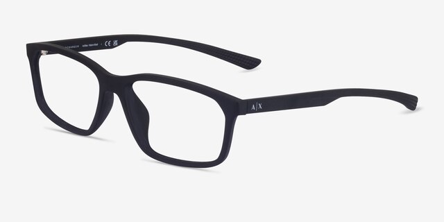 Armani Exchange AX3108U Matte Black Eco-friendlyEyeglass Frames from EyeBuyDirect, Angle View