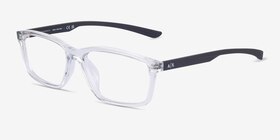 Armani Exchange AX3108U Shiny Crystal Alternative-materials Montures de lunettes de vue d'EyeBuyDirect, Vue d'Angle