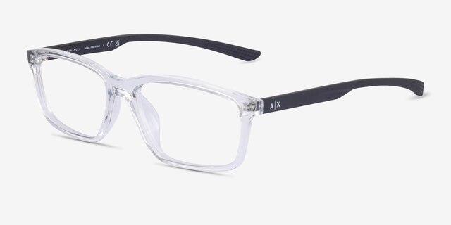 Armani Exchange AX3108U Shiny Crystal Eco-friendlyEyeglass Frames from EyeBuyDirect, Angle View