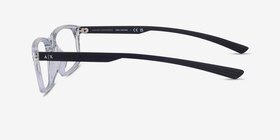 Armani Exchange AX3108U Shiny Crystal Alternative-materials Montures de lunettes de vue d'EyeBuyDirect, Vue de Côté