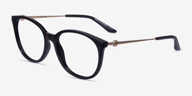Armani Exchange AX3109 Shiny Black Eco-friendlyEyeglass Frames from EyeBuyDirect, Angle View