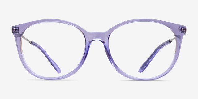 Armani Exchange AX3109 Shiny Transparent Purple Eco-friendlyEyeglass Frames from EyeBuyDirect, Front View