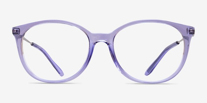 Armani Exchange AX3109 Shiny Transparent Purple Éco-responsable Montures de lunettes de vue d'EyeBuyDirect