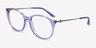 Armani Exchange AX3109 Shiny Transparent Purple Eco-friendlyEyeglass Frames from EyeBuyDirect, Angle View