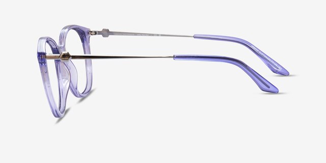 Armani Exchange AX3109 Shiny Transparent Purple Eco-friendlyEyeglass Frames from EyeBuyDirect, Side View
