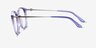 Armani Exchange AX3109 Shiny Transparent Purple Eco-friendlyEyeglass Frames from EyeBuyDirect, Side View