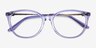 Armani Exchange AX3109 Shiny Transparent Purple Eco-friendlyEyeglass Frames from EyeBuyDirect, Closed View