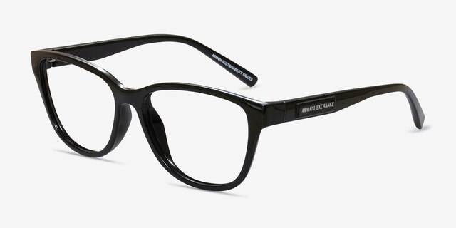 Armani Exchange AX3111U Black Eco-friendlyEyeglass Frames from EyeBuyDirect, Angle View