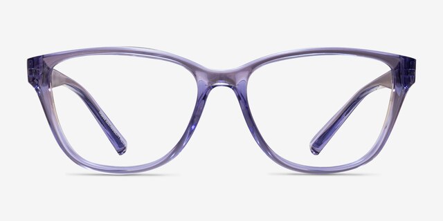 Armani Exchange AX3111U Shiny Transparent Purple Eco-friendlyEyeglass Frames from EyeBuyDirect, Front View