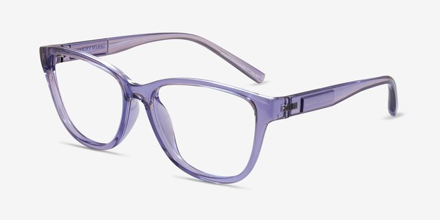 Armani Exchange AX3111U Shiny Transparent Purple Eco-friendlyEyeglass Frames from EyeBuyDirect, Angle View