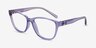 Armani Exchange AX3111U Shiny Transparent Purple Eco-friendlyEyeglass Frames from EyeBuyDirect, Angle View