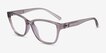 Armani Exchange AX3111U Shiny Transparent Brown Alternative MaterialsEyeglass Frames from EyeBuyDirect, Angle View