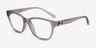 Armani Exchange AX3111U Shiny Transparent Brown Eco-friendlyEyeglass Frames from EyeBuyDirect, Angle View
