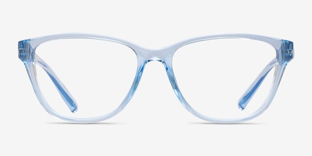 Armani Exchange AX3111U Shiny Transparent Blue Eco-friendlyEyeglass Frames from EyeBuyDirect, Front View
