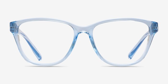 Armani Exchange AX3111U Shiny Transparent Blue Éco-responsable Montures de lunettes de vue d'EyeBuyDirect