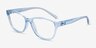 Armani Exchange AX3111U Shiny Transparent Blue Eco-friendlyEyeglass Frames from EyeBuyDirect, Angle View
