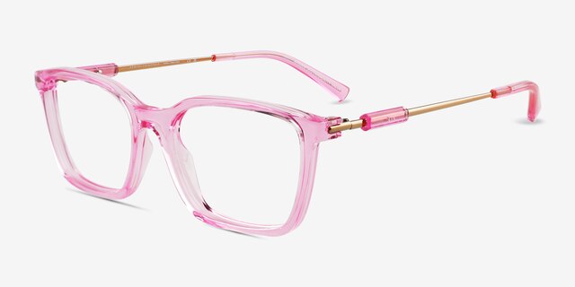 Armani Exchange AX3113 Transparent Purple Eco-friendlyEyeglass Frames from EyeBuyDirect, Angle View