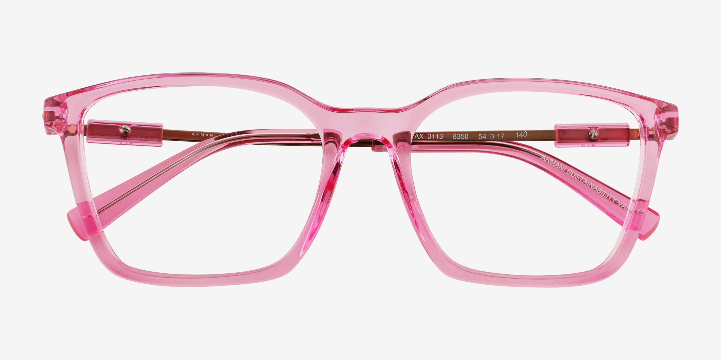 Armani Exchange AX3113 - Square Transparent Purple Frame
