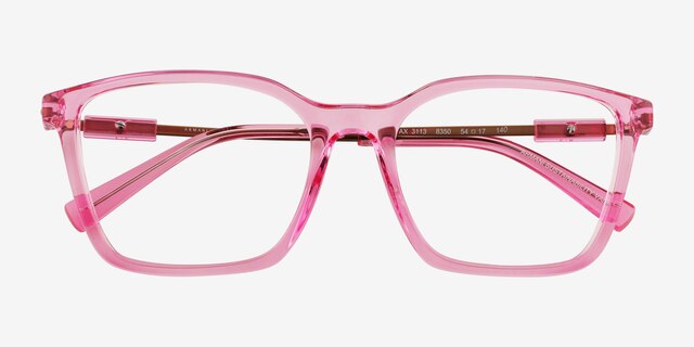Armani Exchange AX3113 Transparent Purple Eco-friendlyEyeglass Frames from EyeBuyDirect, Closed View