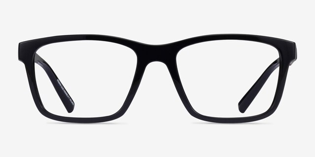 Armani Exchange AX3114 Shiny Black Eco-friendlyEyeglass Frames from EyeBuyDirect, Front View