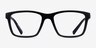 Armani Exchange AX3114 Shiny Black Eco-friendlyEyeglass Frames from EyeBuyDirect, Front View