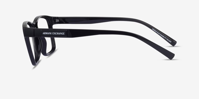 Armani Exchange AX3114 Shiny Black Eco-friendlyEyeglass Frames from EyeBuyDirect, Side View