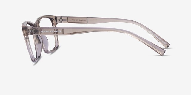 Armani Exchange AX3114 Shiny Transparent Brown Eco-friendlyEyeglass Frames from EyeBuyDirect, Side View