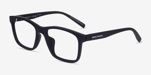 Armani Exchange AX3114F Matte Black AcetateEyeglass Frames from EyeBuyDirect, Angle View