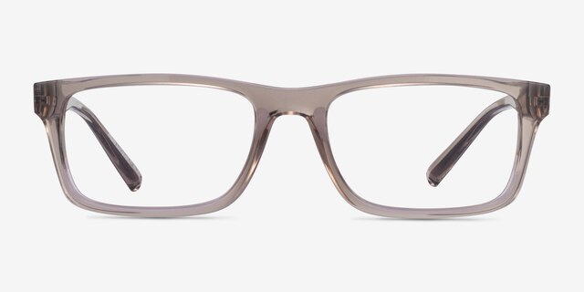 Armani Exchange AX3115 Shiny Transparent Brown Eco-friendlyEyeglass Frames from EyeBuyDirect, Front View