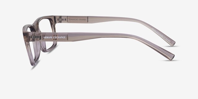 Armani Exchange AX3115 Shiny Transparent Brown Eco-friendlyEyeglass Frames from EyeBuyDirect, Side View