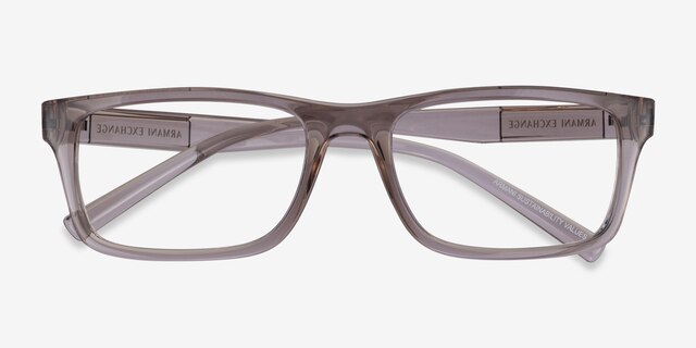 Armani Exchange AX3115 Shiny Transparent Brown Eco-friendlyEyeglass Frames from EyeBuyDirect, Closed View