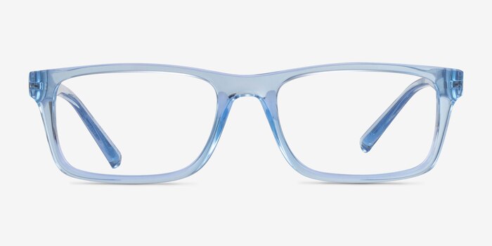 Armani Exchange AX3115 Shiny Transparent Blue Éco-responsable Montures de lunettes de vue d'EyeBuyDirect