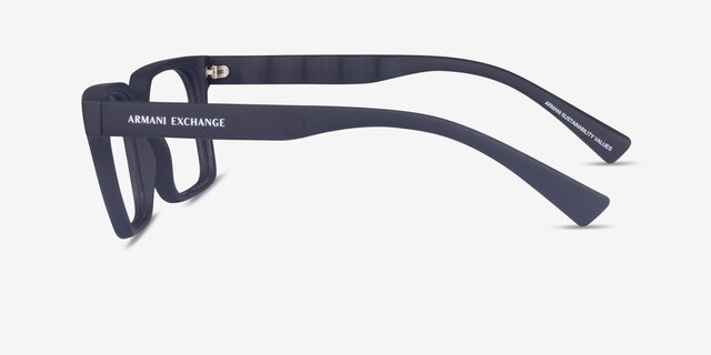 Armani Exchange AX3122 Bleu marine Éco-responsableMontures de lunettes de vue d'EyeBuyDirect, Vue de Côté