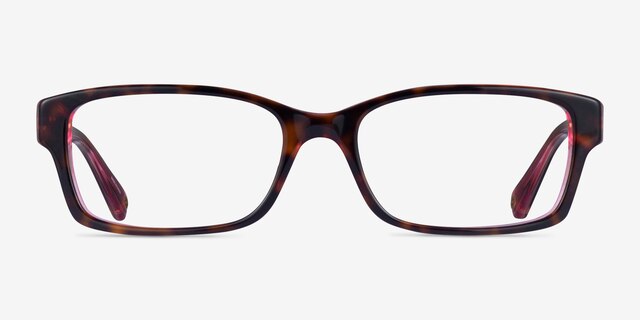 Coach HC6040 Brooklyn Pink Tortoise AcetateEyeglass Frames from EyeBuyDirect, Front View