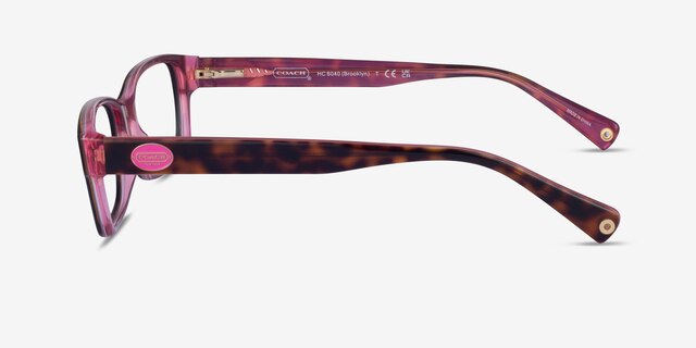 Coach HC6040 Brooklyn Pink Tortoise AcetateEyeglass Frames from EyeBuyDirect, Side View