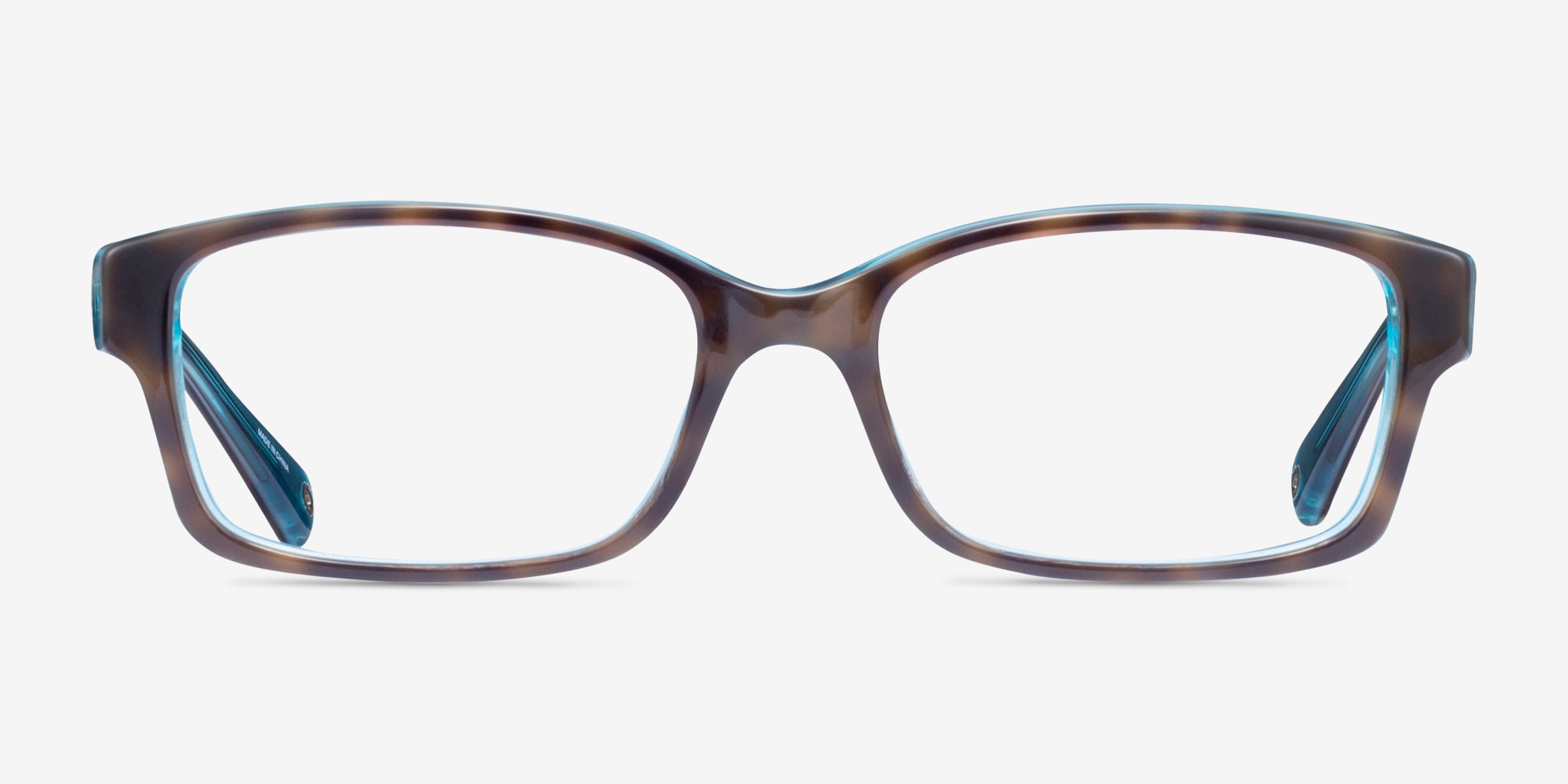 Coach HC6040 Brooklyn - Rectangle Tortoise Green Frame Glasses For