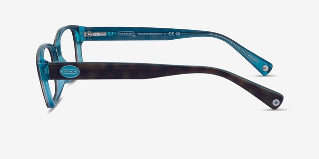 Coach HC6040 Brooklyn Tortoise Green AcetateEyeglass Frames from EyeBuyDirect, Side View