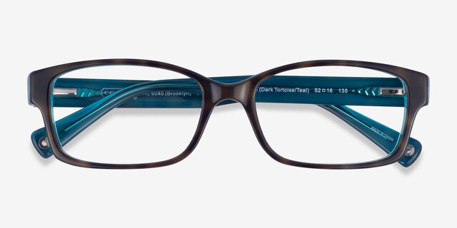 Coach HC6040 Brooklyn Tortoise Green AcetateEyeglass Frames from EyeBuyDirect, Closed View