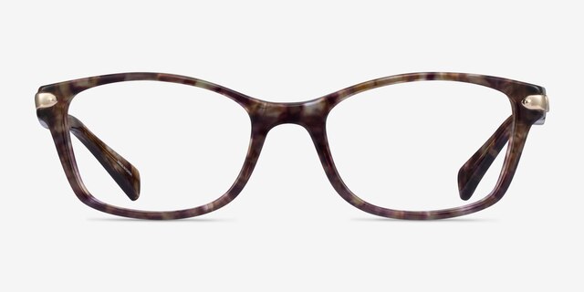 Coach HC6065 Confetti Light Brown AcetateEyeglass Frames from EyeBuyDirect, Front View