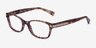 Coach HC6065 Confetti Light Brown AcetateEyeglass Frames from EyeBuyDirect, Angle View
