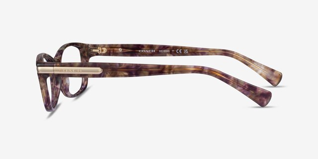 Coach HC6065 Confetti Light Brown AcetateEyeglass Frames from EyeBuyDirect, Side View
