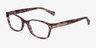 Coach HC6065 Confetti Brown AcetateEyeglass Frames from EyeBuyDirect, Angle View