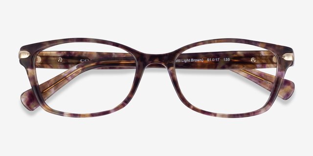 Coach HC6065 Confetti Brown AcetateEyeglass Frames from EyeBuyDirect, Closed View