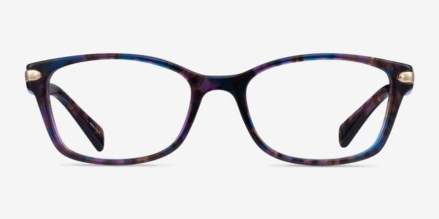 Coach HC6065 Confetti Purple AcetateEyeglass Frames from EyeBuyDirect, Front View