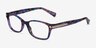 Coach HC6065 Confetti Purple AcetateEyeglass Frames from EyeBuyDirect, Angle View