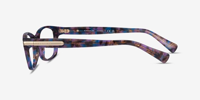 Coach HC6065 Confetti Purple AcetateEyeglass Frames from EyeBuyDirect, Side View